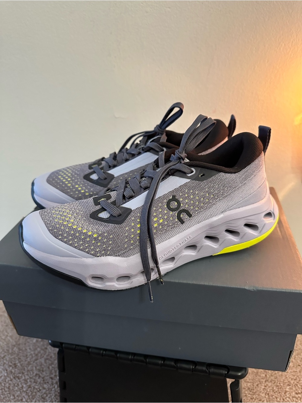 On Cloudsurfer Trail 2, Women’s Iron Grey Athletic Sneakers. Size 8